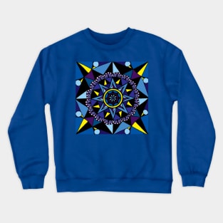 Geometric Compass Blue Palette Crewneck Sweatshirt